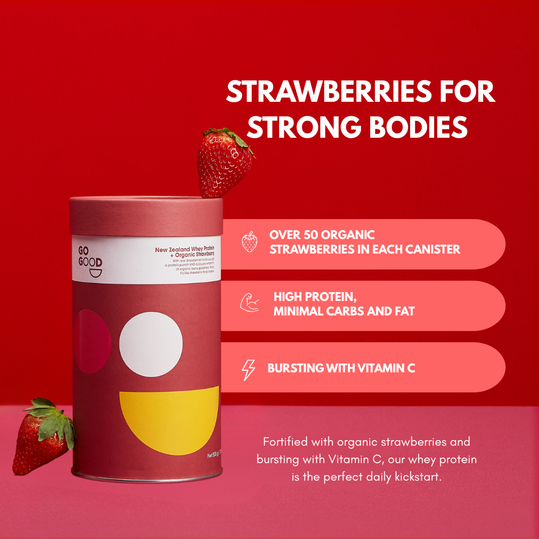 Whey Protein Powder + Organic Strawberry