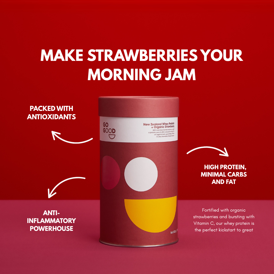 Whey Protein Powder + Organic Strawberry