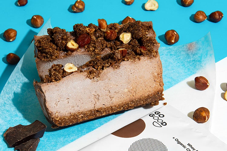 Raw Hazelnut Chocolate Protein Slice.